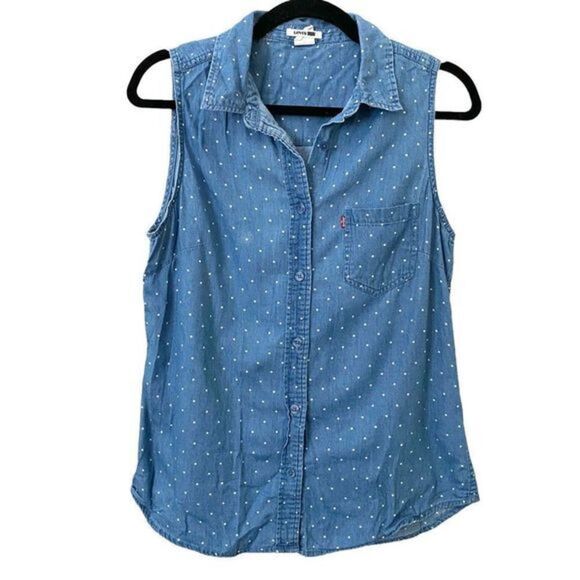 LEVIS Star Sleeveless Button Down - Picture 2 of 5